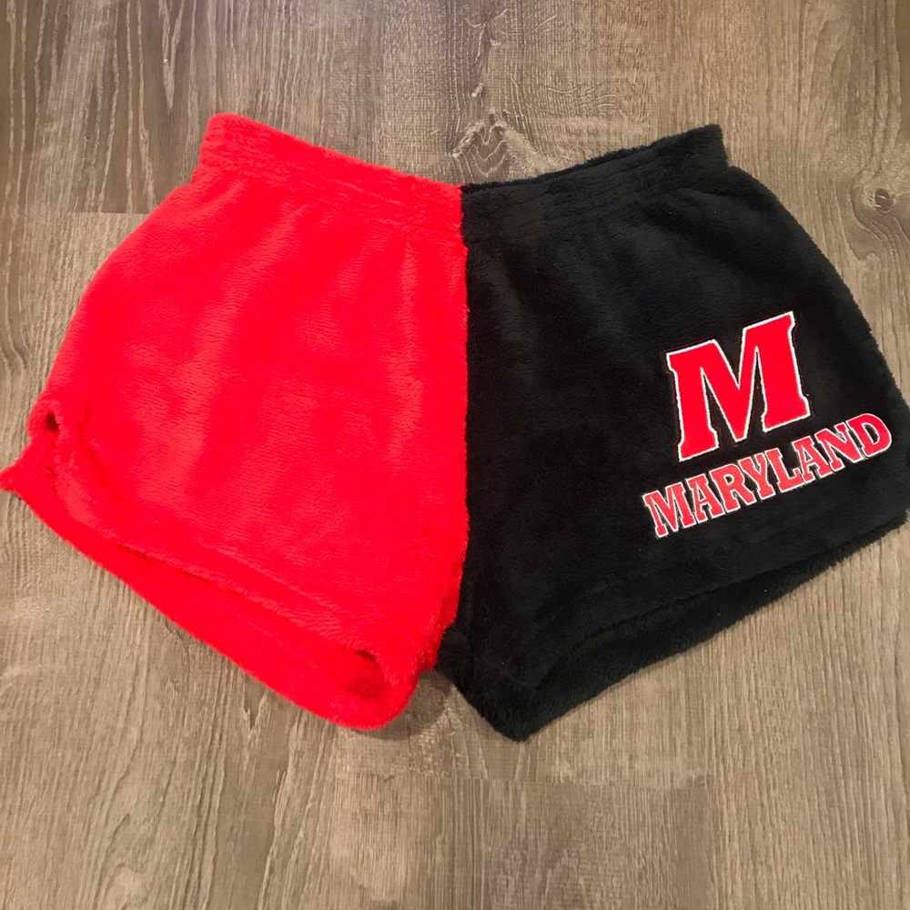 Made with love and kisses fuzzy pajama shorts